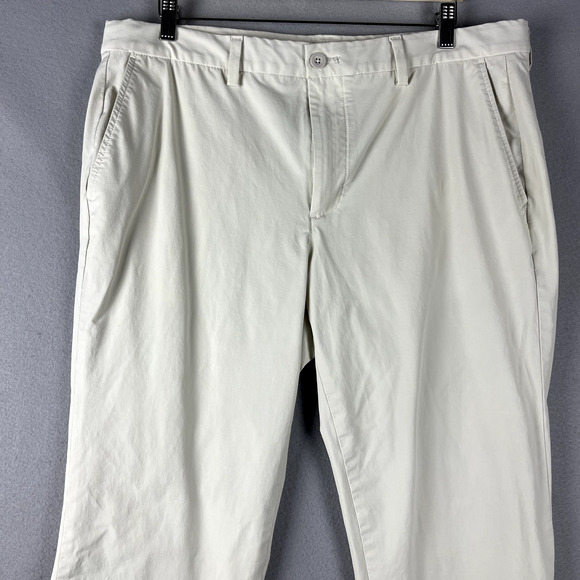 Vineyard Vines Performance Pant Mens 38x28 Ivory Chino Stretch Golf Activewear - Picture 2 of 15